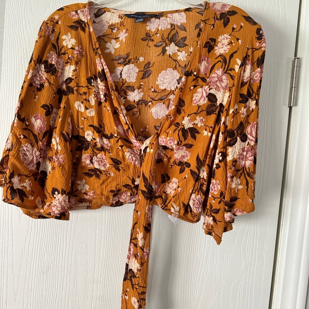 Tie front crop top